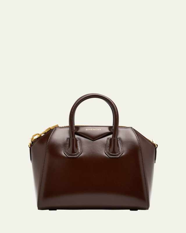 Antigona Mini Top Handle Bag in Box Leather